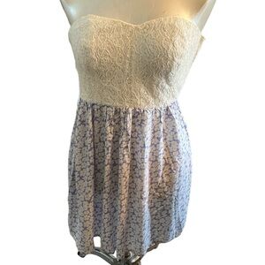 Keds Juniors Strapless Lace Floral Dress size Small